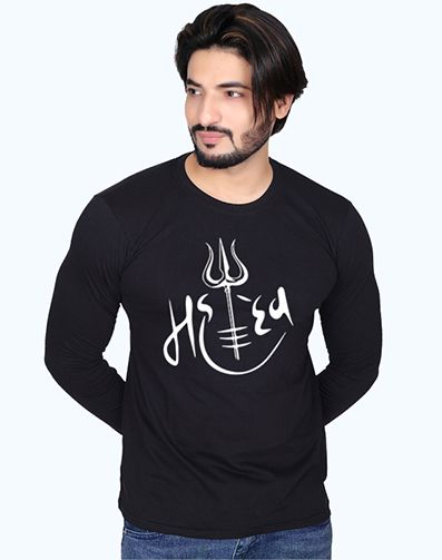 Durable Mahadev Men’s Full Sleeve T-Shirt – 100% Cotton