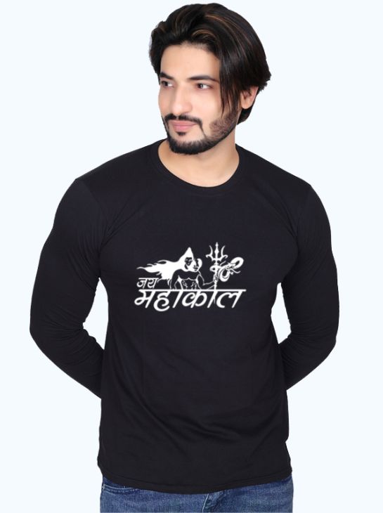 jay mahakal full sleeve men round neck t-shirt