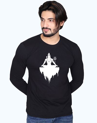 Printed Shiv Men’s Full Sleeve Cotton T-Shirt