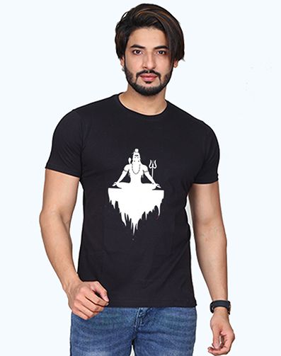 shiva half sleeve men round neck t-shirt