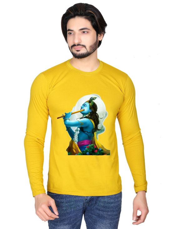 krishna full sleeve men round neck t-shirt