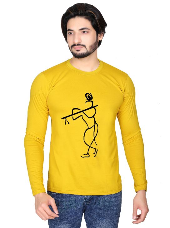 Men’s Krishna Cotton Full Sleeve T-Shirt Round Neck