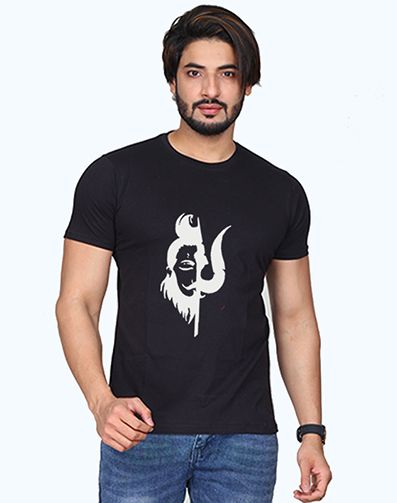 shiva half sleeve men round neck t-shirt