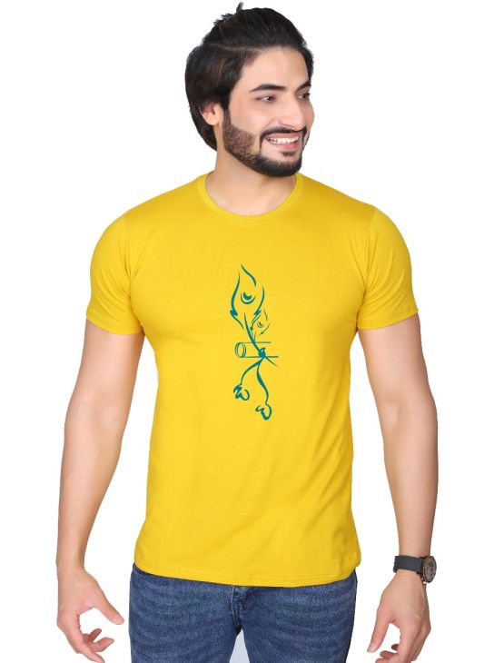 krishna half sleeve men round neck t-shirt