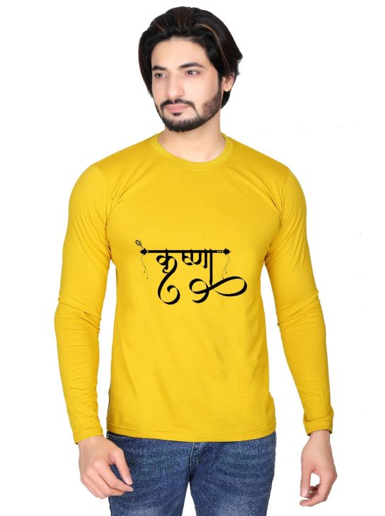 krishna full sleeve men round neck t-shirt