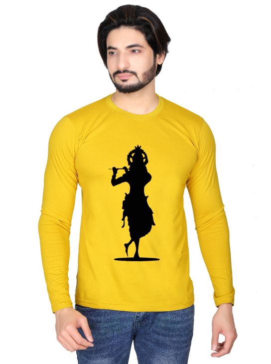 Krishna Men’s Full Sleeve Tee – Pure Cotton Comfort | Printonn