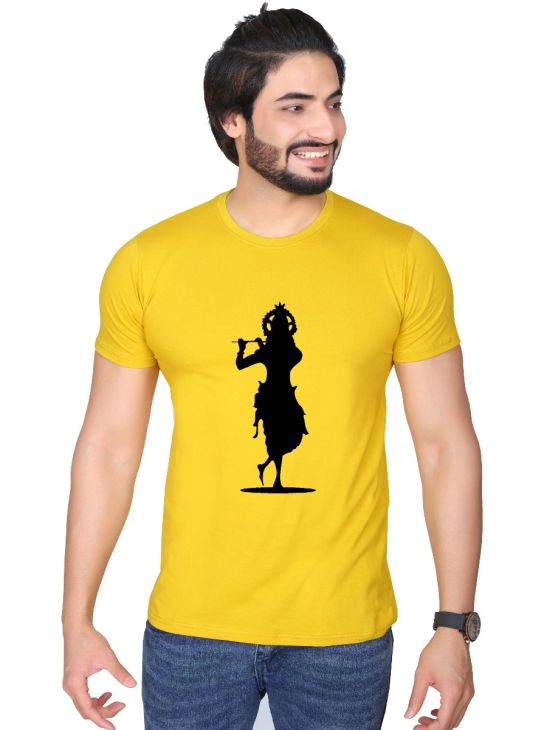 krishna half sleeve men round neck t-shirt