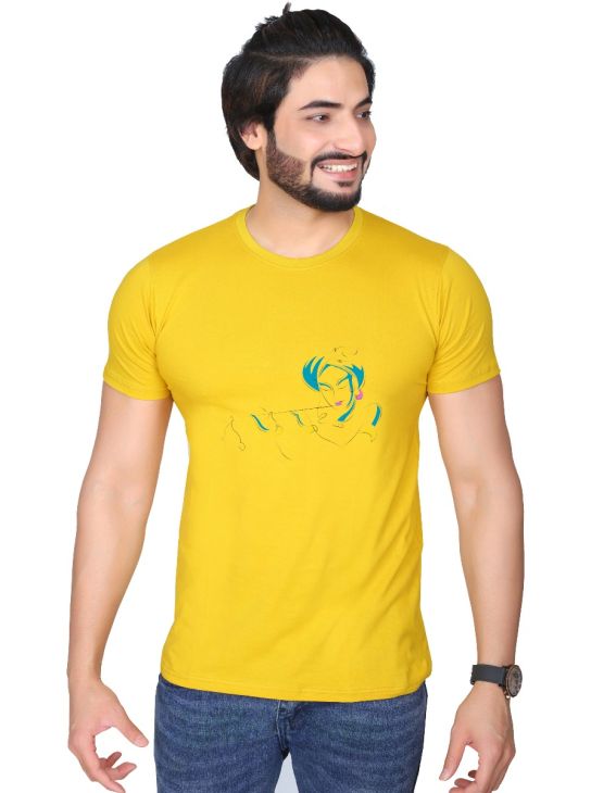 krishna half sleeve men round neck t-shirt