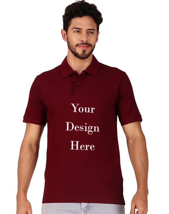 Custom Maroon Polo T-shirt