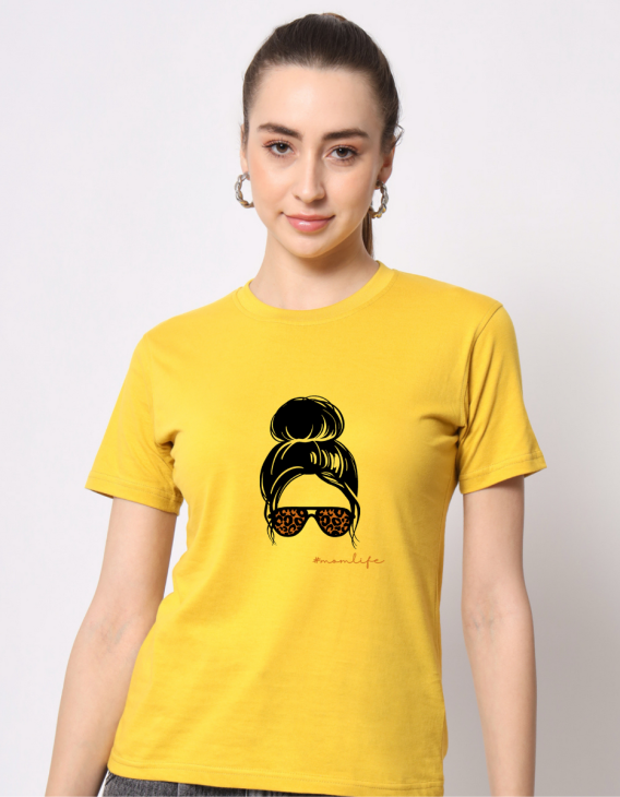 Iconic half sleeve women round neck t-shirt