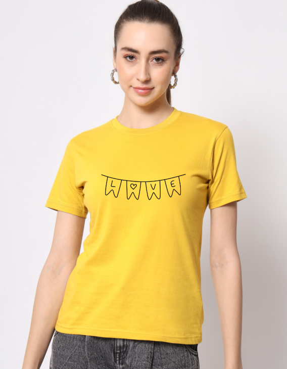 Women’s Love Soft Touch Half Sleeve T-Shirt | Printonn