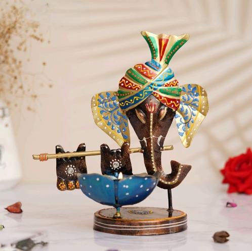 Ganesh Tea light Blue Lotus