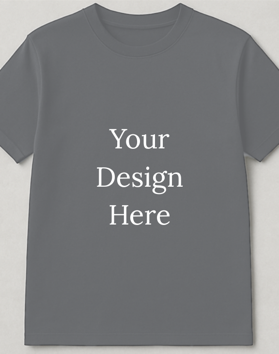 Dark Gray  half sleeve men round neck t-shirt