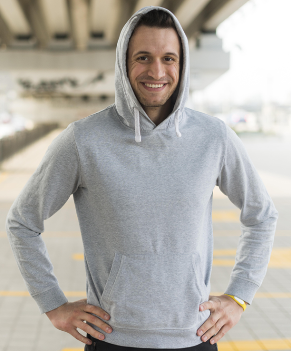 Men Grey Hoodie 