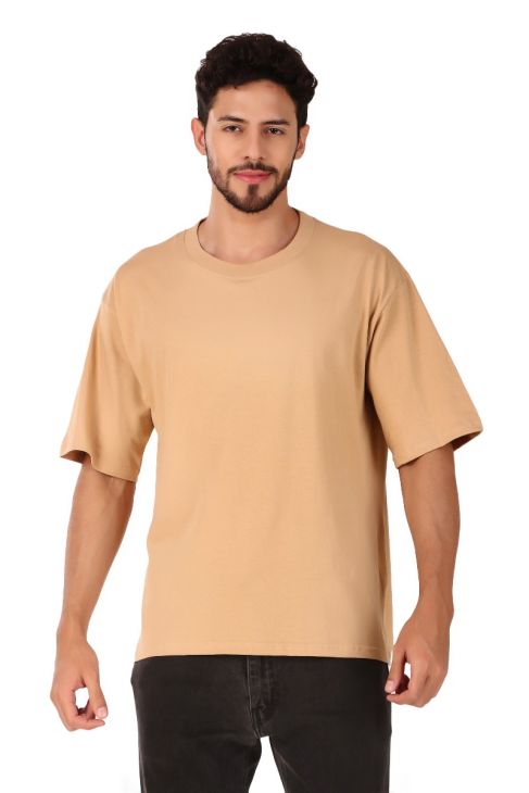 oversize toupe half sleeve men round neck t-shirt