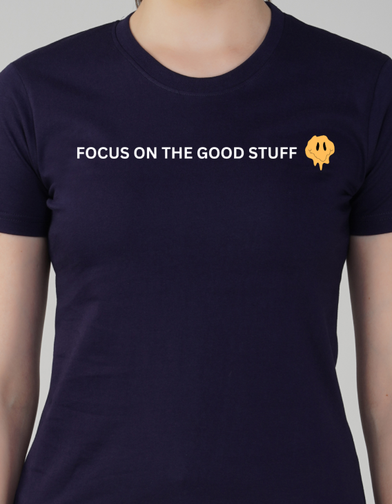 quotes half sleeve women round neck t-shirt