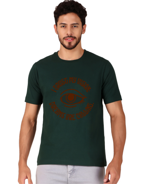 i trust vision half sleeve men round neck t-shirt