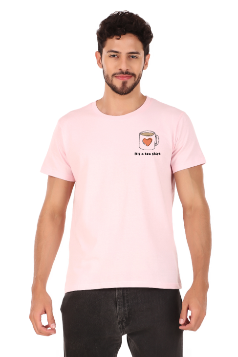 tea half sleeve men round neck t-shirt