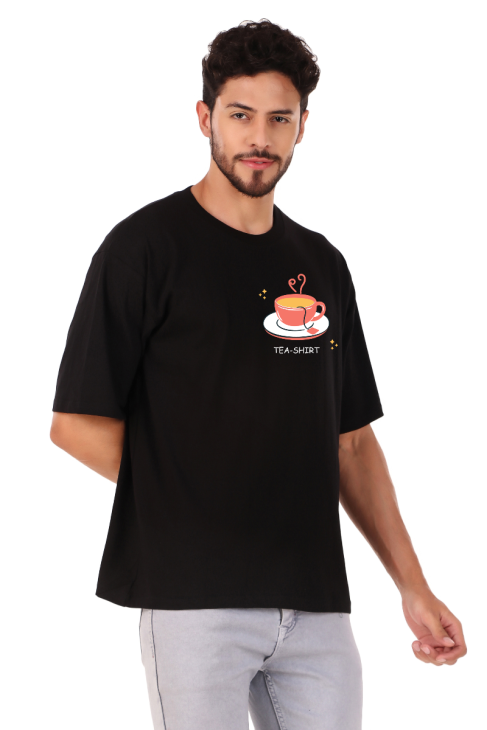 tea half sleeve men round neck t-shirt