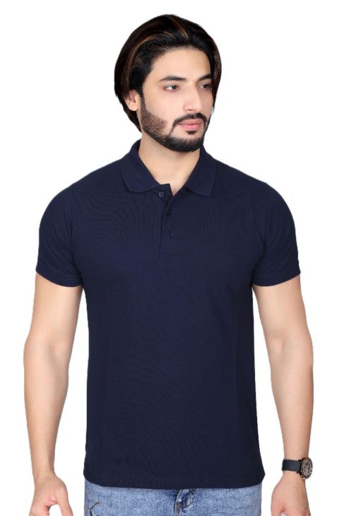 Custom Navy Blue Polo T-shirt