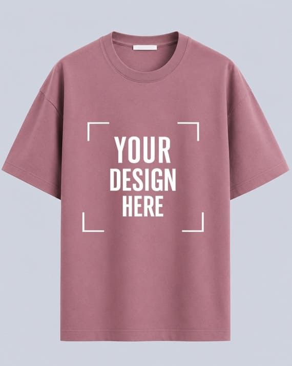 Plum Custom Oversize Half Sleeve T-shirt