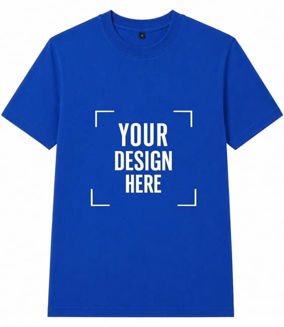 Royal Blue half sleeve round neck t-shirt
