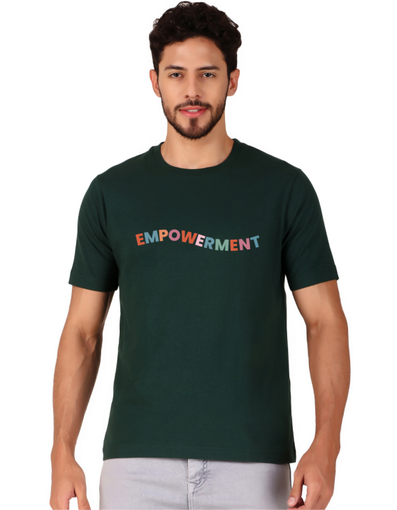 impowerment half sleeve men round neck t-shirt
