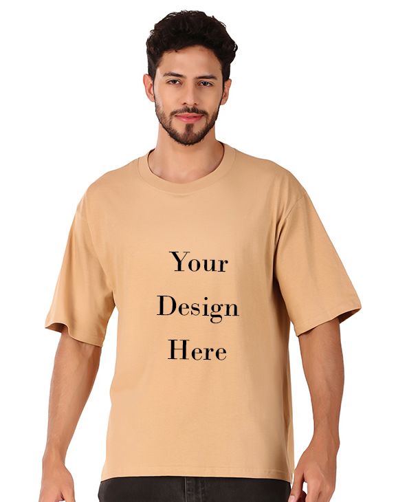 Custom Oversize t-shirt Taupe men
