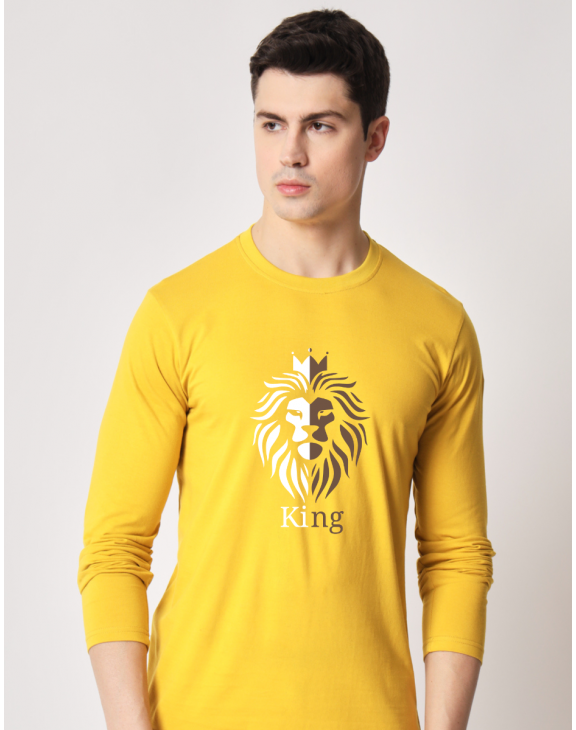 King full sleeve men round neck t-shirt