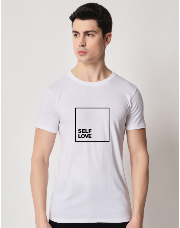 Self Love half sleeve men round neck t-shirt