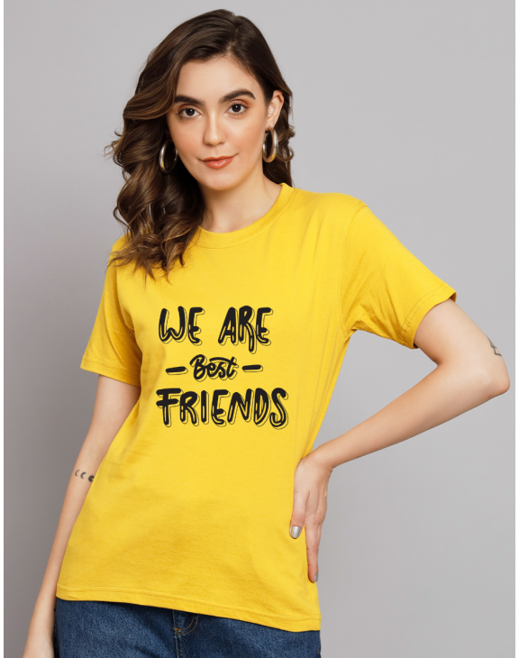 Best Friend half sleeve women round neck t-shirt