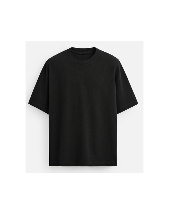 Black Oversize  half sleeve men round neck t-shirt