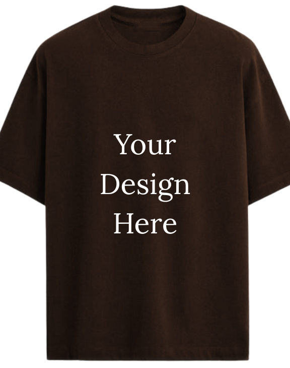 Coffee Oversize  half sleeve men round neck t-shirt