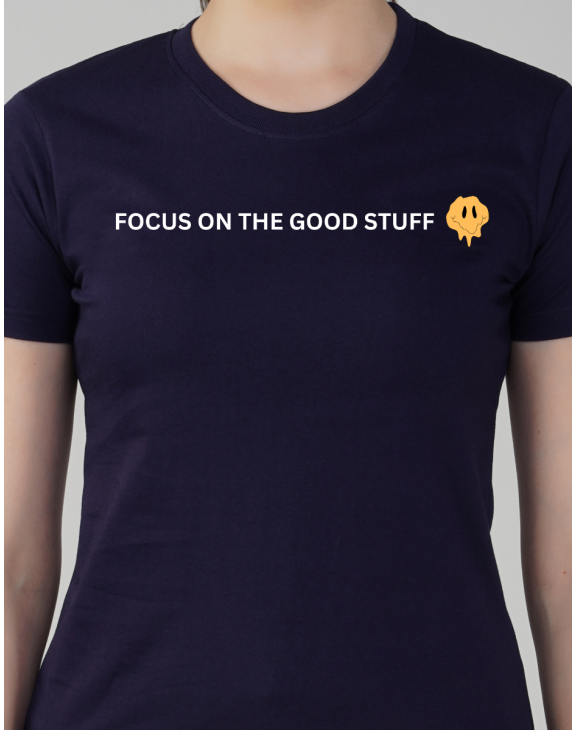 quotes half sleeve women round neck t-shirt