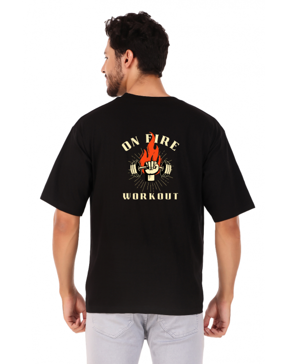 gym half sleeve men round neck t-shirt