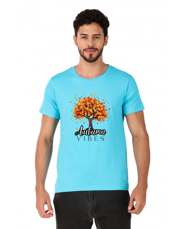 vibes half sleeve men round neck t-shirt