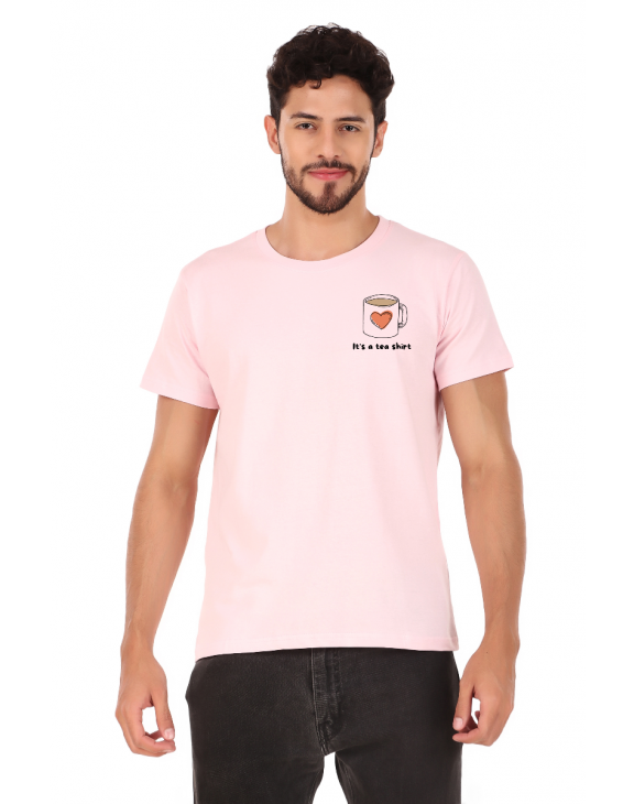 tea half sleeve men round neck t-shirt