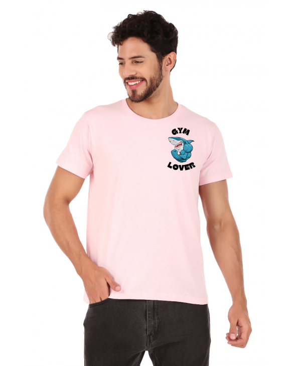 gym half sleeve men round neck t-shirt
