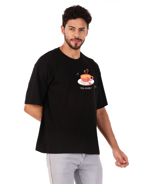 tea half sleeve men round neck t-shirt