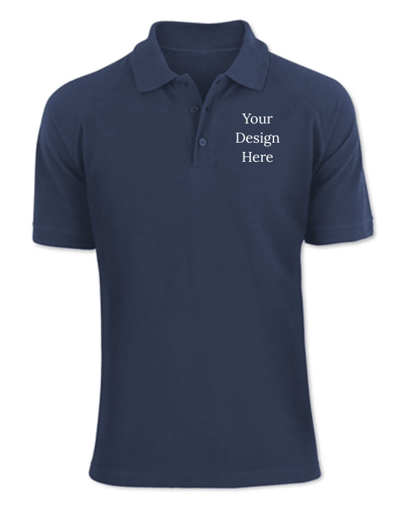 Custom Marlin Blue Men Polo Neck T-shirt