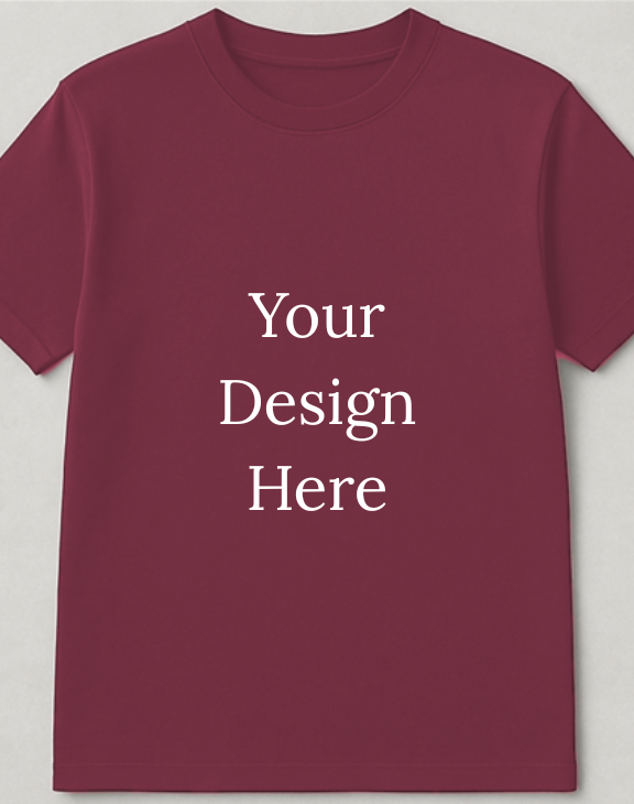 Maroon Round nack  half sleeve men round neck t-shirt