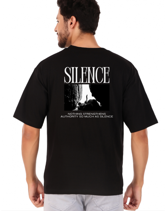 silence half sleeve men round neck t-shirt