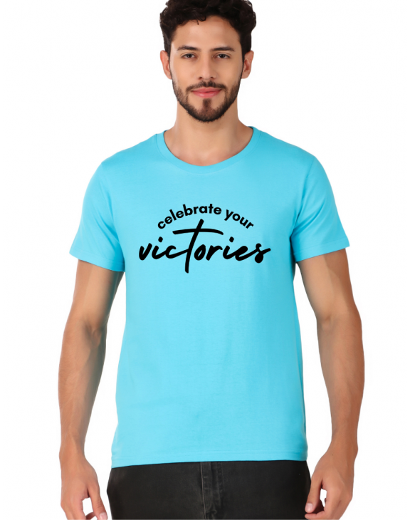 victories half sleeve men round neck t-shirt