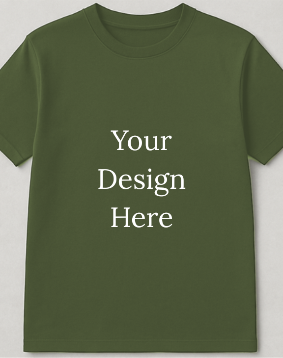 Olivegreen Round Nack  half sleeve men round neck t-shirt