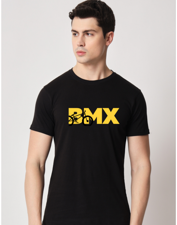 Bmx half sleeve men round neck t-shirt