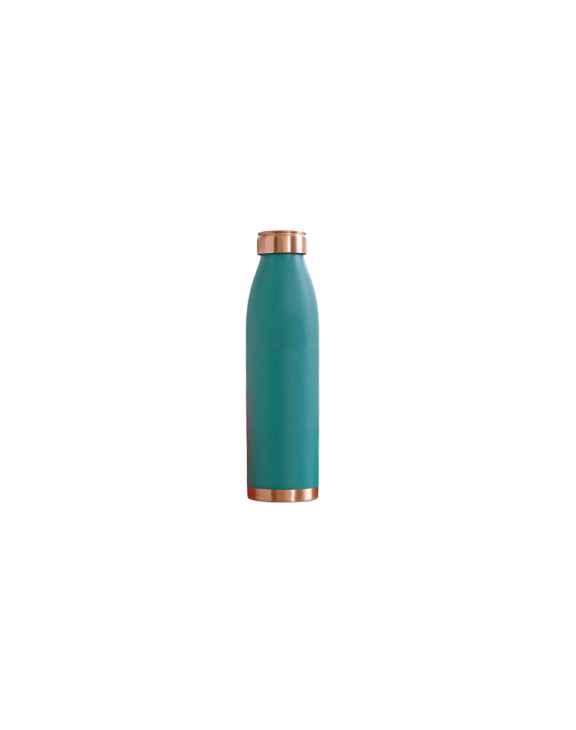 Pure Copper Lacquer Coated Turquoise Silk Finish Bottle