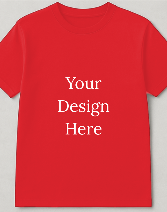 Red Round Nack  half sleeve men round neck t-shirt