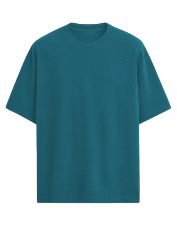 Saphhire Blue Oversize  half sleeve men round neck t-shirt