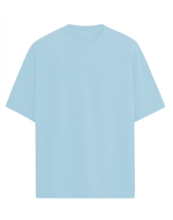 Sky Blue Oversize  half sleeve men round neck t-shirt