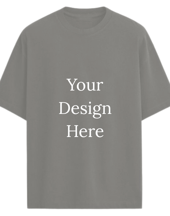 Steel Grey Oversize  half sleeve men round neck t-shirt